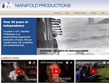 Tablet Screenshot of manifoldproductions.com